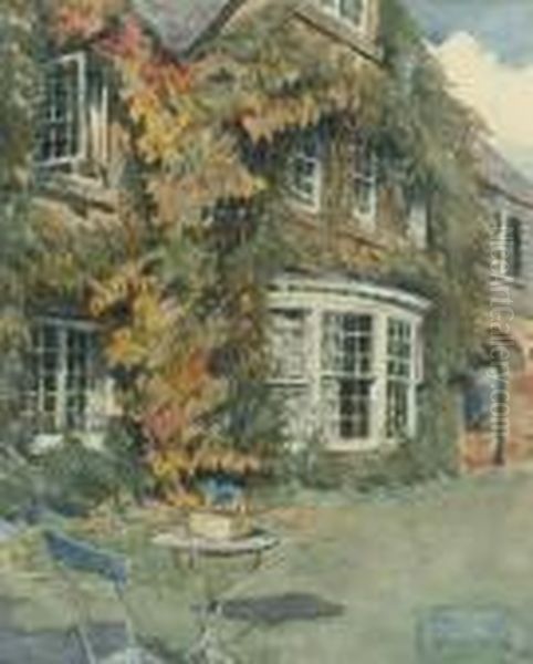 The Artist's House, Higher Faugan, Newlyn, Penzance Oil Painting by Stanhope Alexander Forbes