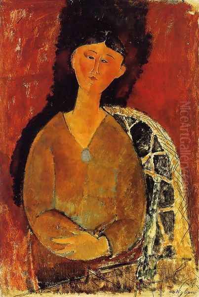 Beatrice Hastings, Seated Oil Painting by Amedeo Modigliani