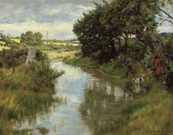 The Blue River Oil Painting by Stanhope Alexander Forbes