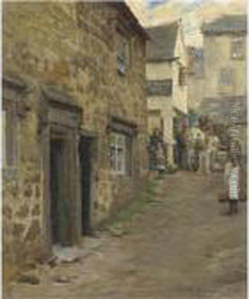 The Keigwin Arms, Mousehole Oil Painting by Stanhope Alexander Forbes