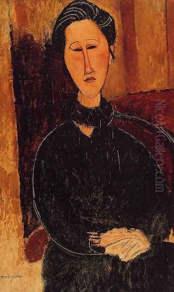 Anna (Hanka) Zabrowska Oil Painting by Amedeo Modigliani