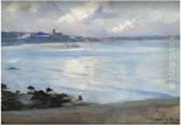 Penzance From Newlyn Oil Painting by Stanhope Alexander Forbes