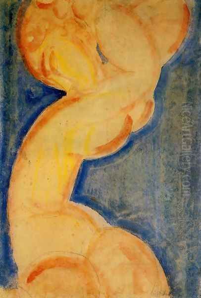 Caryatid IV Oil Painting by Amedeo Modigliani