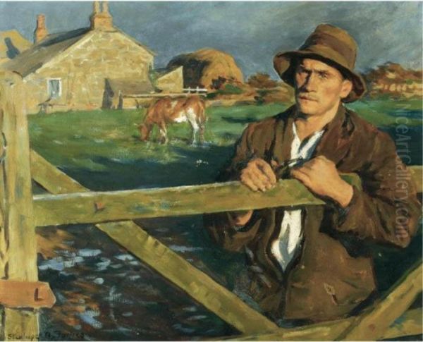 The Farmer Oil Painting by Stanhope Alexander Forbes