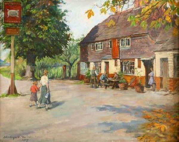 Woolpack Yalding Oil Painting by Stanhope Alexander Forbes