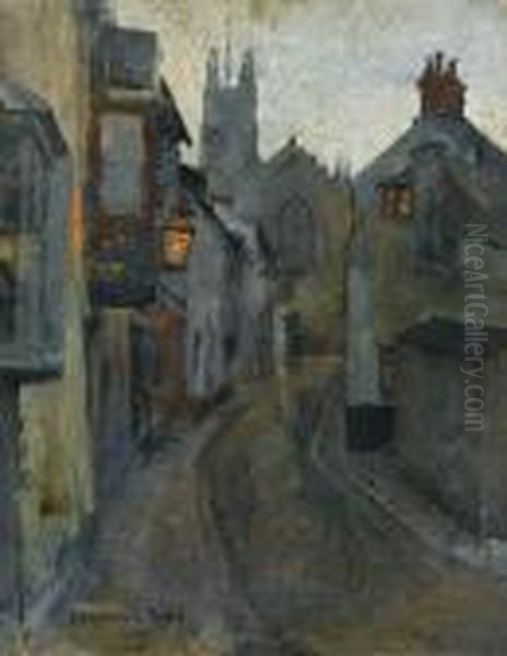 Quay Street, Penzance Oil Painting by Stanhope Alexander Forbes