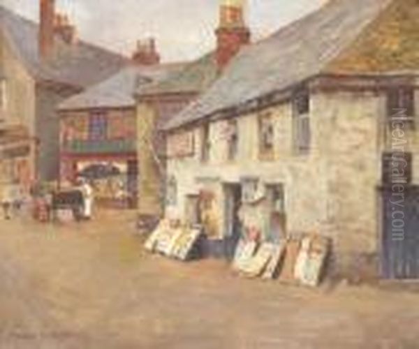 The Post Office Newlyn Oil Painting by Stanhope Alexander Forbes