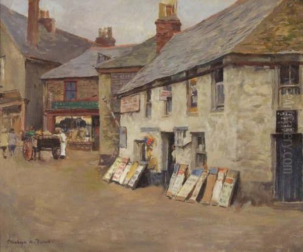 The Post Officenewlyn Oil Painting by Stanhope Alexander Forbes