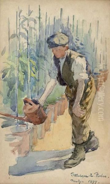 The Gardener Oil Painting by Stanhope Alexander Forbes