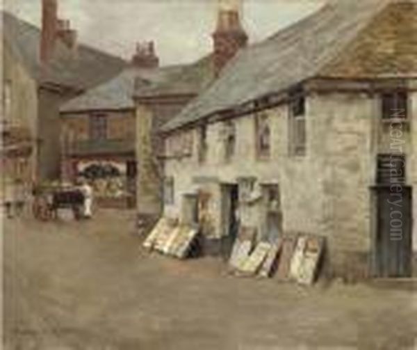 The Post Office, Newlyn Oil Painting by Stanhope Alexander Forbes