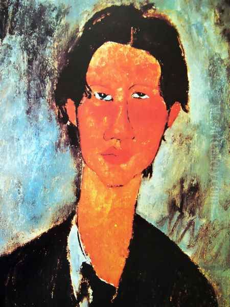 Portrait of Chaim Soutine (detail) Oil Painting by Amedeo Modigliani