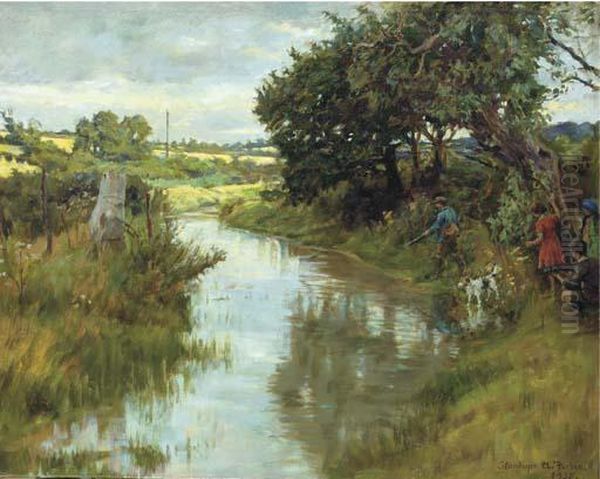 The Blue River Oil Painting by Stanhope Alexander Forbes