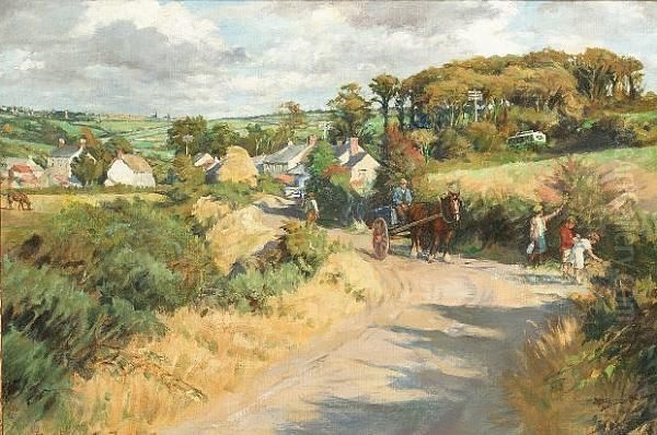 Blackberry Pickers Oil Painting by Stanhope Alexander Forbes