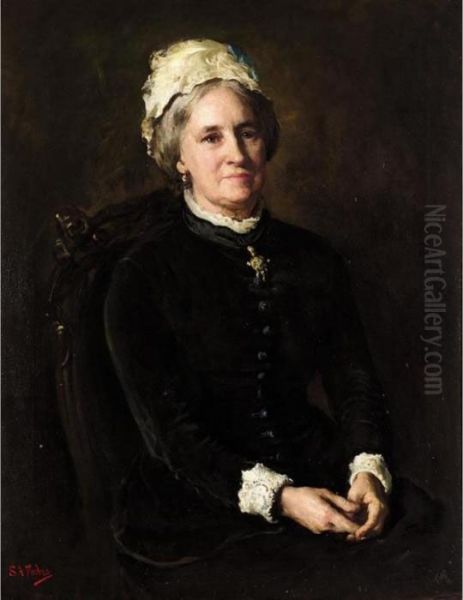 Portrait Of Mrs Richard Knowles Oil Painting by Stanhope Alexander Forbes