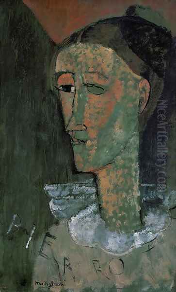 Pierrot Oil Painting by Amedeo Modigliani