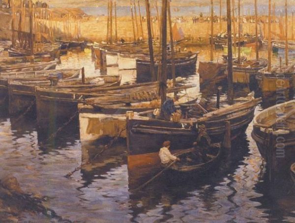 Safe Anchorage Oil Painting by Stanhope Alexander Forbes