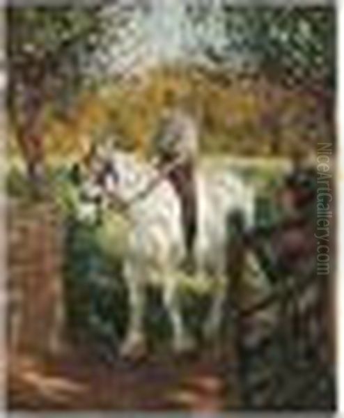 The White Horse Oil Painting by Stanhope Alexander Forbes