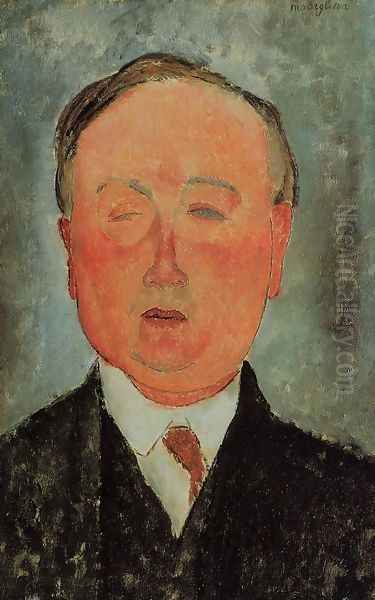 Man in a Monocle Named Bidou Oil Painting by Amedeo Modigliani