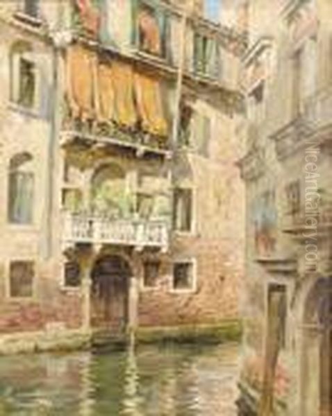 A Venetian Gateway Oil Painting by Stanhope Alexander Forbes