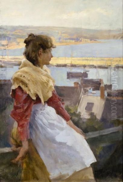 A Fishergirl, Newlyn by Stanhope Alexander Forbes