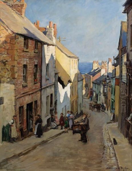 A Street Harmony Oil Painting by Stanhope Alexander Forbes