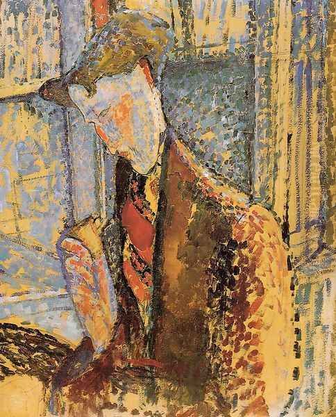 Portrait of Frank Burty Haviland Oil Painting by Amedeo Modigliani