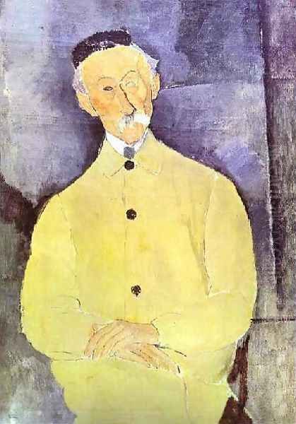 Monsieur Lepoutre Oil Painting by Amedeo Modigliani