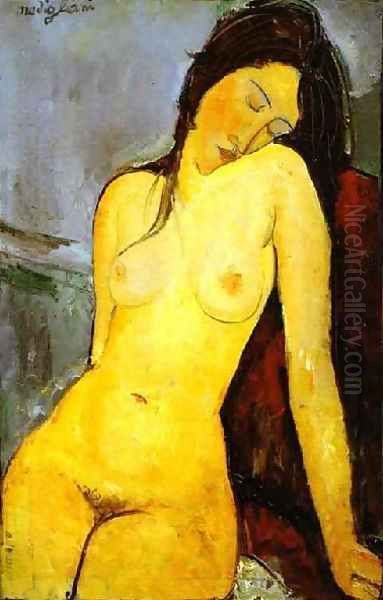 Seated Nude Oil Painting by Amedeo Modigliani