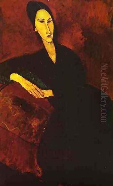 Madame Zborowska On A Sofa Oil Painting by Amedeo Modigliani