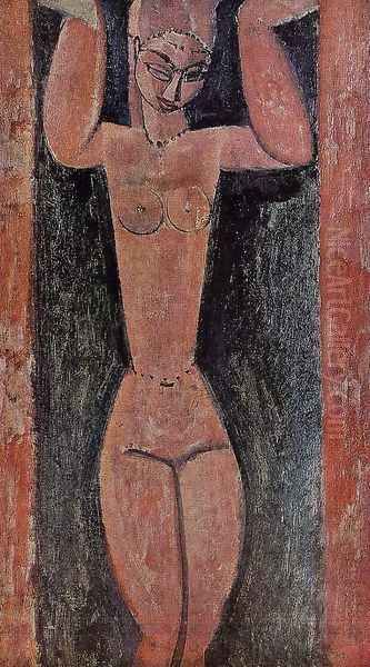 Caryatid II Oil Painting by Amedeo Modigliani