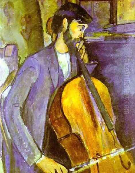 Study For The Cellist Oil Painting by Amedeo Modigliani