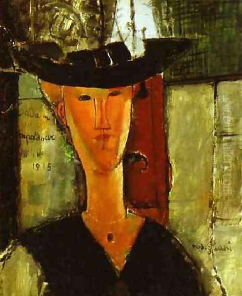 Madam Pompadour Portrait Of Beatrice Hastings Oil Painting by Amedeo Modigliani