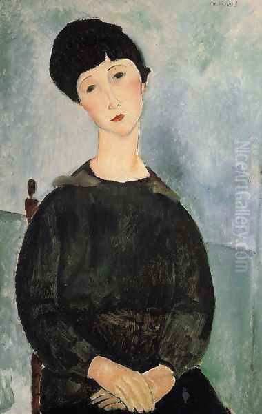 Seated Young Woman Oil Painting by Amedeo Modigliani