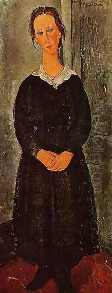 Young Servant Girl Oil Painting by Amedeo Modigliani