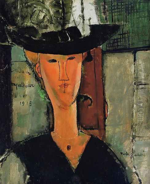 Madame Pompador Oil Painting by Amedeo Modigliani