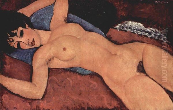 Reclining Nude 3 Oil Painting by Amedeo Modigliani