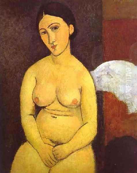 Seated Nude I Oil Painting by Amedeo Modigliani