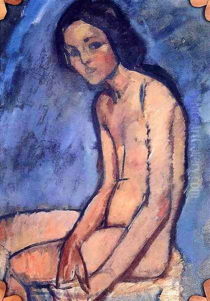 Seated Nude II Oil Painting by Amedeo Modigliani