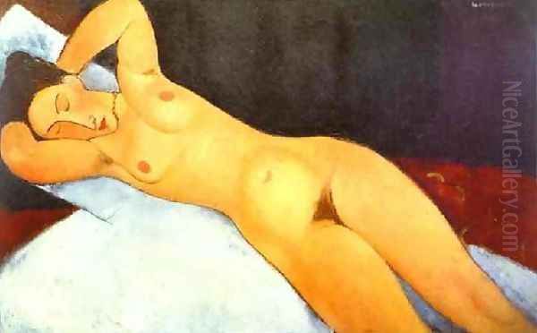 Nude With Necklace Oil Painting by Amedeo Modigliani