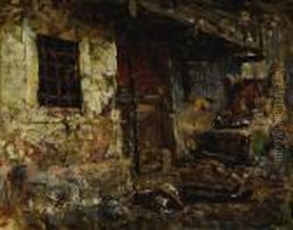 A Body In The Street Oil Painting by Mariano Jose Maria Bernardo Fortuny y Carbo