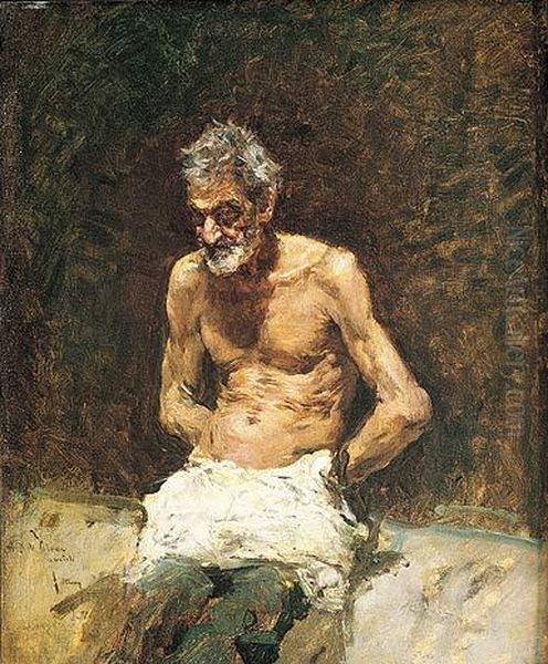 Viejo Al Sol Oil Painting by Mariano Jose Maria Bernardo Fortuny y Carbo