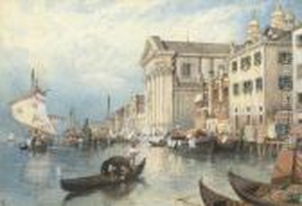 The Church Of Santa Maria Del Rosario ,venice Oil Painting by Myles Birket Foster