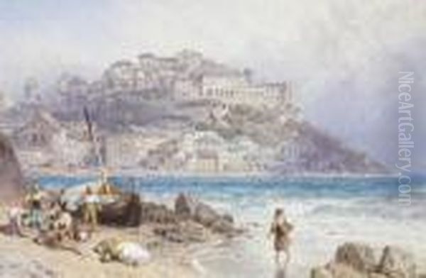 Bordighera, Italy Oil Painting by Myles Birket Foster