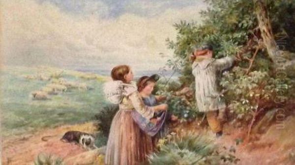 Wild Harvest Oil Painting by Myles Birket Foster