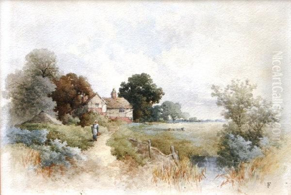 With Manor House In The Distance Within A Wooded Landscape