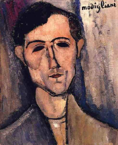 Man's Head Oil Painting by Amedeo Modigliani