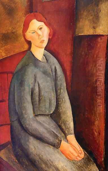 Annie Bjarne Oil Painting by Amedeo Modigliani