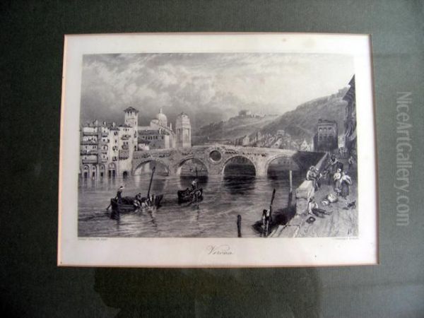 Verona Oil Painting by Myles Birket Foster