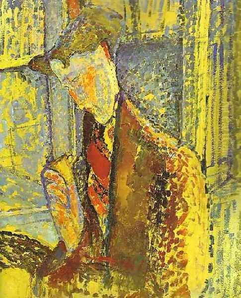 Study For Portrait Of Frank HavilandStudy For Portrait Of Frank Haviland Oil Painting by Amedeo Modigliani