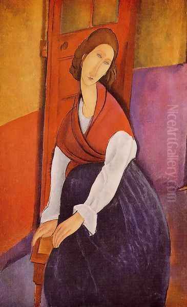 Jeanne Hebuterne I Oil Painting by Amedeo Modigliani